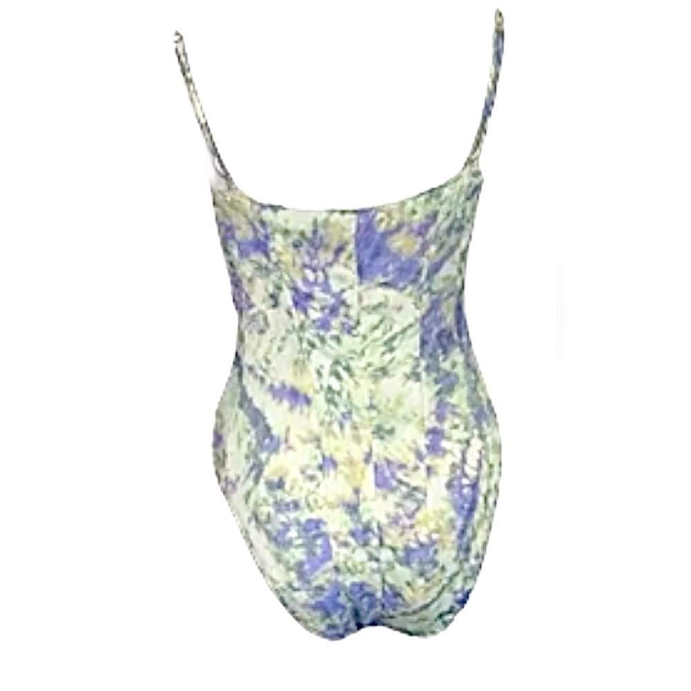 Zara Corset style tie dye bustier bodysuit watercolor lavender top small - Picture 2 of 5